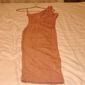 JLUXLabel Women's Light Pink One-Shoulder Sleeveless Dress, Size: S